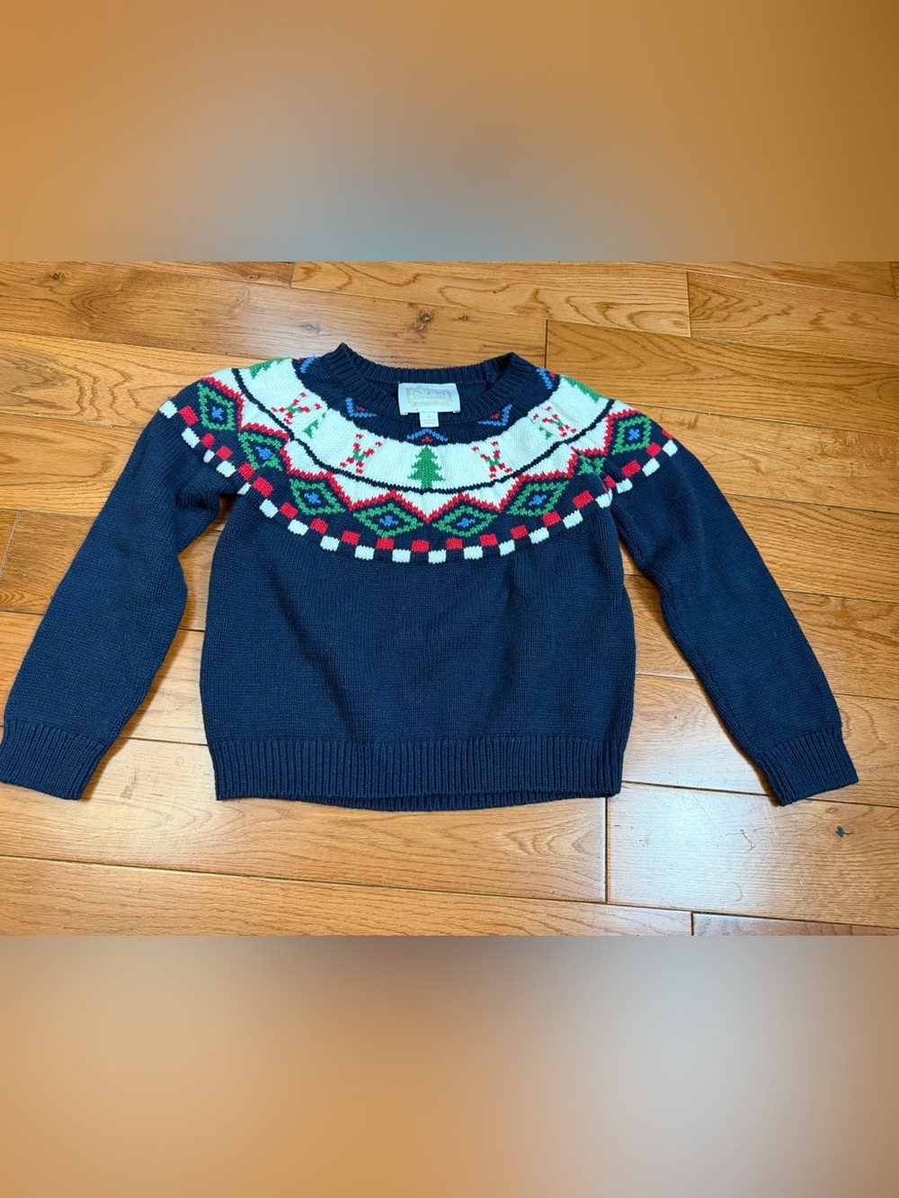 Sail to Sable Kids Navy Fair Isle Holiday Sweater